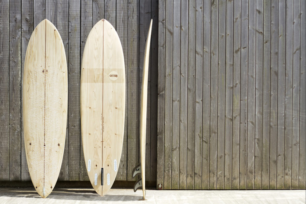 otter wooden surfboard coaster image of template a rocker line poplar with single dark