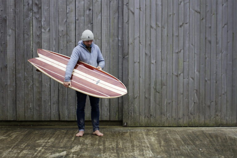 Otter Surfboards wooden fish fetch made from californian redwood and english poplar