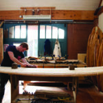 Otter Surfboards wooden surfboard workshop course in Cornwall longboard Ralph