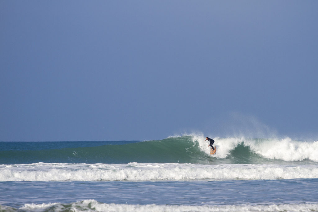 Sarah dropping into one on the fish