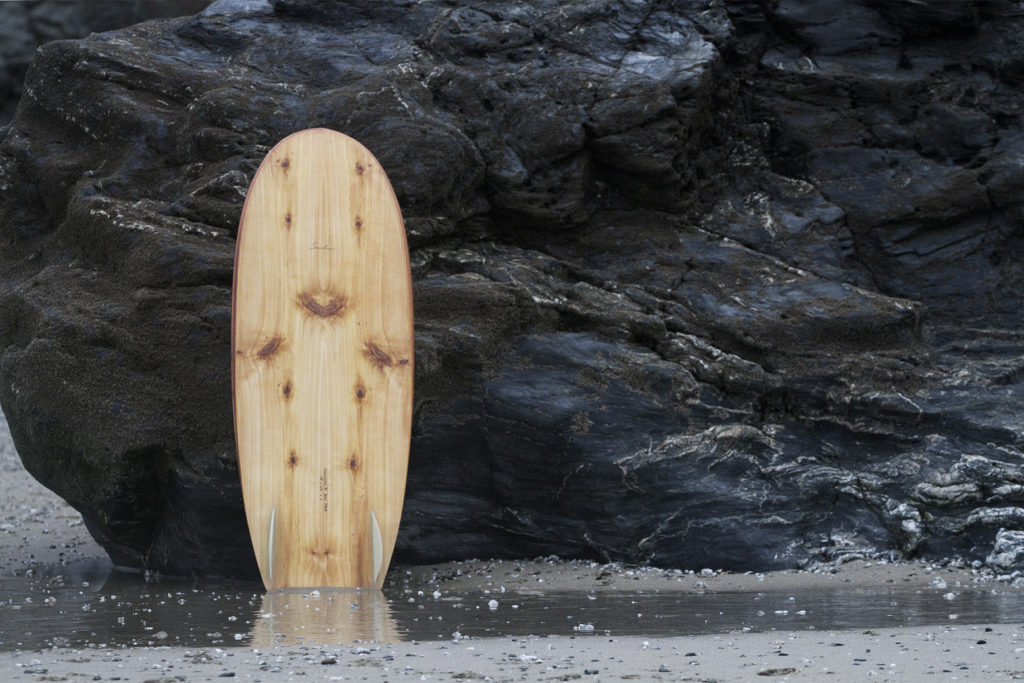 otter wooden surfboard cedar with all cedar deck