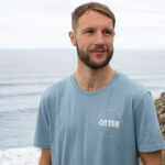 Otter Surfboards Organic Cotton T Shirt Citadel Blue