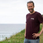 Otter Surfboards Organic Cotton T Shirt Grape Red