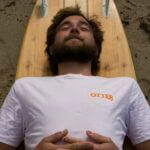 Otter Surfboards Organic Cotton T Shirt Vintage White