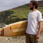 Otter Surfboards Organic Cotton T Shirt Vintage White