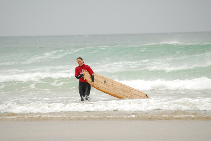 otter wooden longboard surfboard beach waves surf