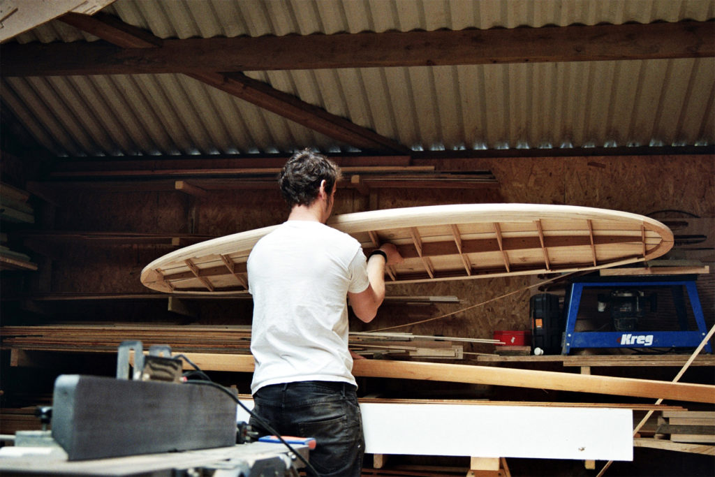 The Storyboard by James Otter and Mat Arney Wooden Surfboard Project nearly done