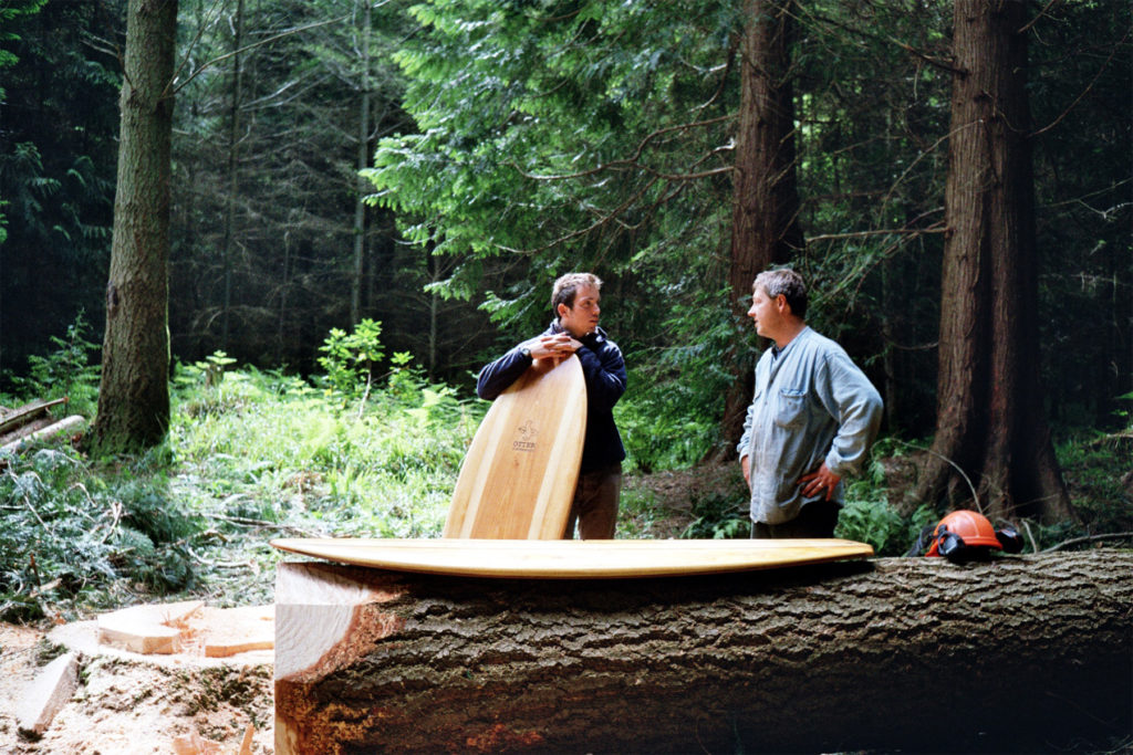 The Storyboard by James Otter and Mat Arney Wooden Surfboard Project talking to forresters