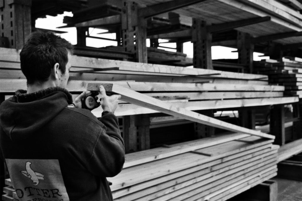 The Storyboard by James Otter and Mat Arney Wooden Surfboard Project checking timber