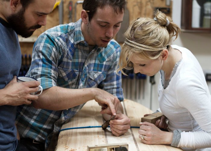 Chisel lesson with Shelby and James Otter