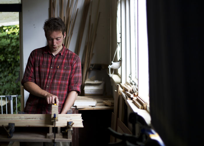 James Otter clamping skin for ben skinner sas wooden surfboard gun