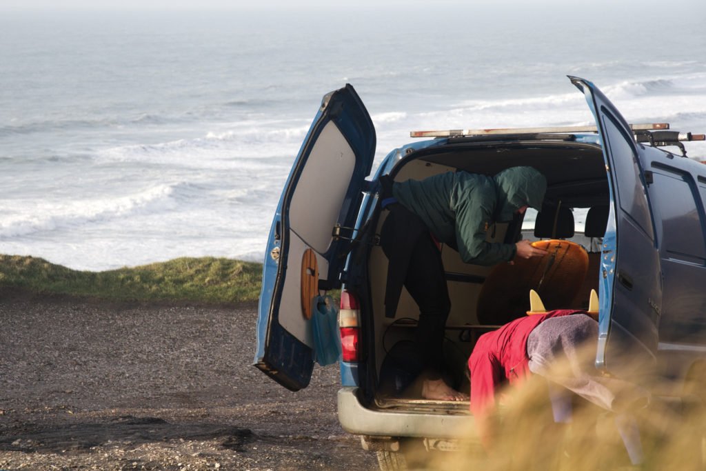 Huddled in the Van hero