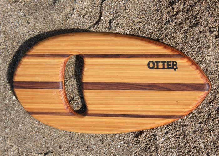 otter wooden bodysurf handplane pebble