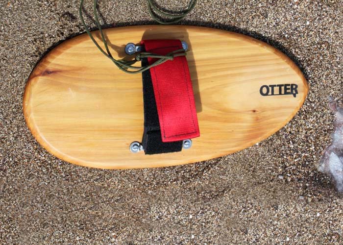otter wooden bodysurf handplane pebble