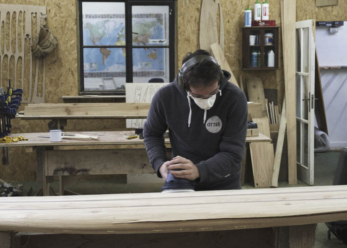 festool rotex 150 rotary sander otter surfboards workshop