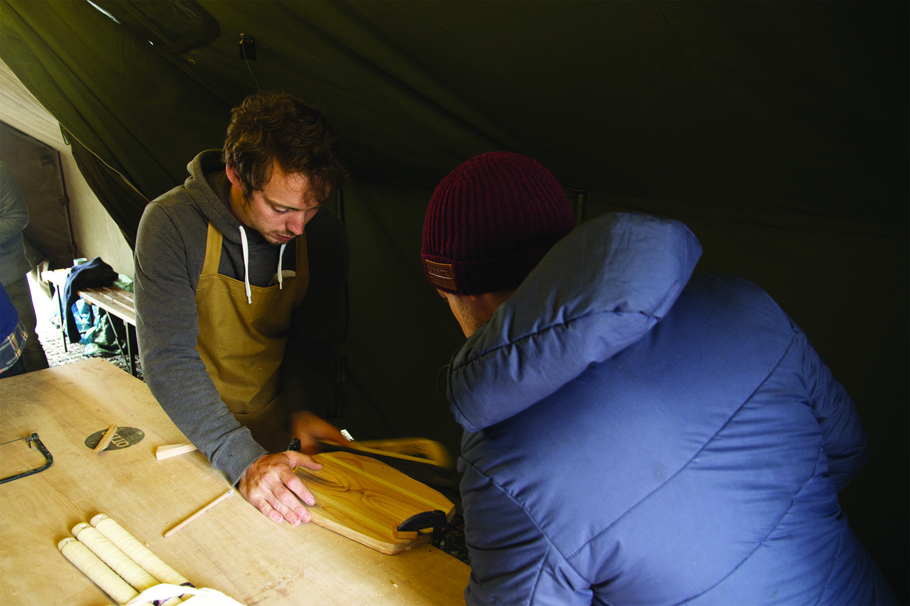 Otter Surfboards Finisterre Handplane Workshop Wheal Kitty St Agnes 2014 surform demo