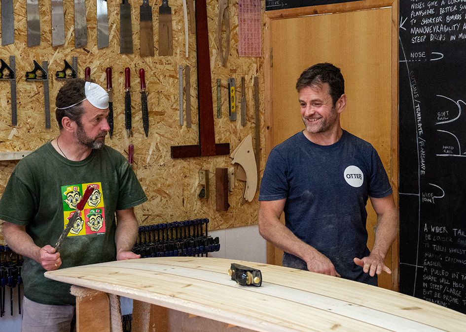 Otter wooden surfboard workshop