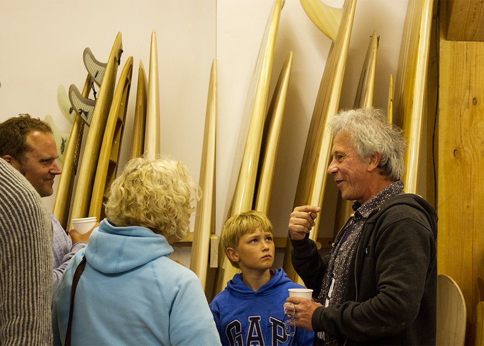 Chris Hines Otter wooden surfboard