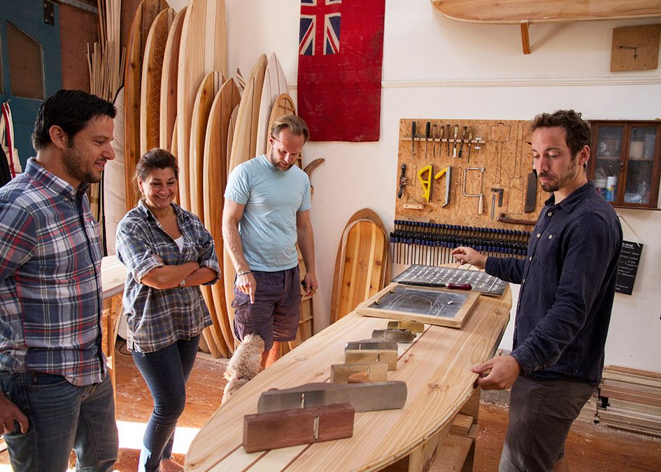 Otter wooden surfboard workshop
