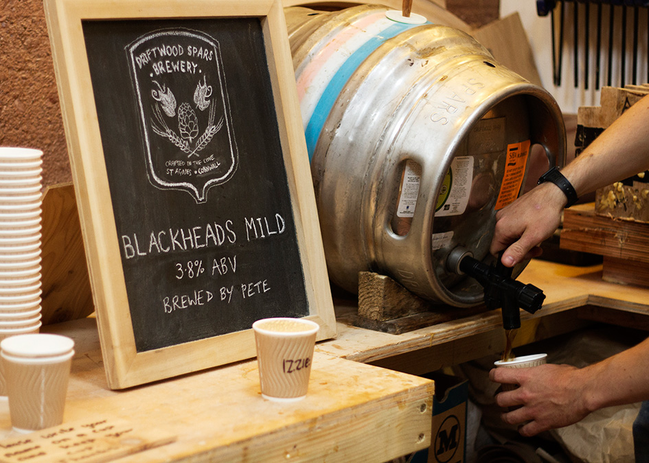 Otter wooden Surfboards open workshop boards bangers and beer 2015 driftwood spars brewery