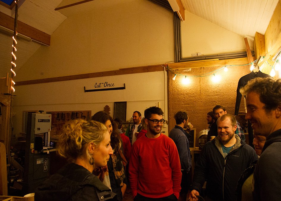 Otter wooden Surfboards open workshop boards bangers and beer 2015