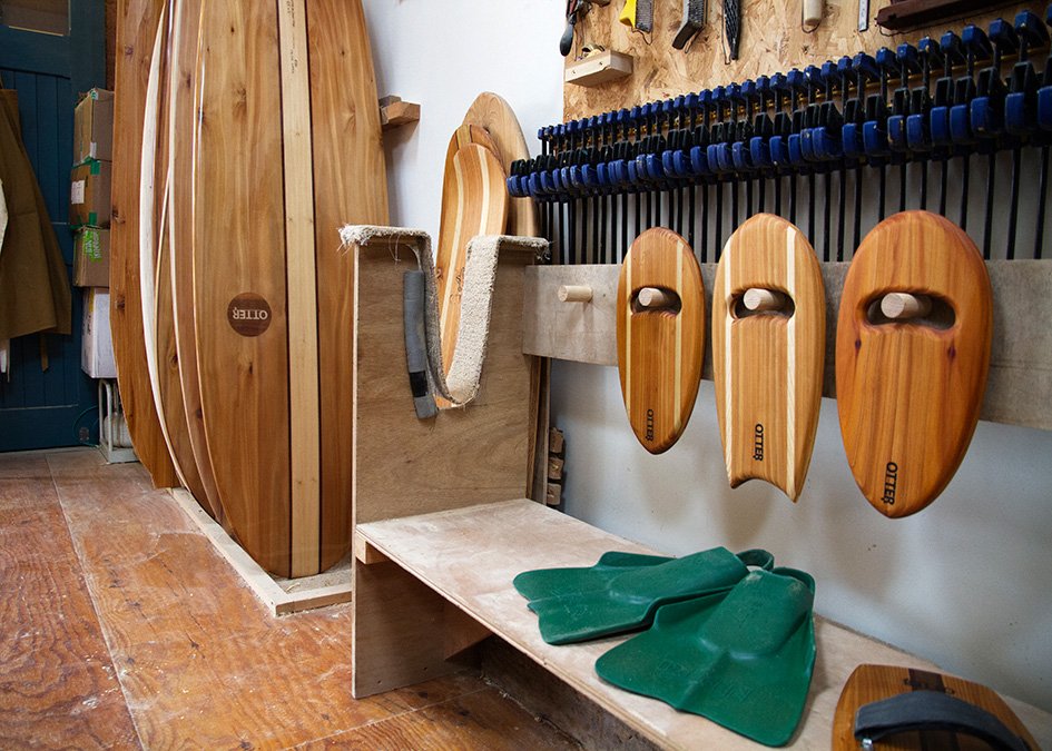 Otter wooden Surfboards open workshop boards bangers and beer 2015 spread
