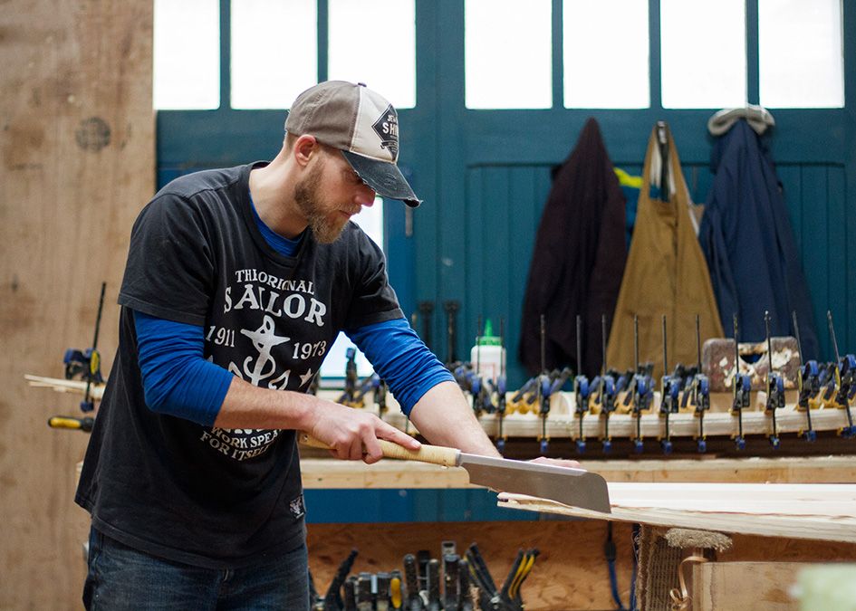 otter wooden surfboard workshop