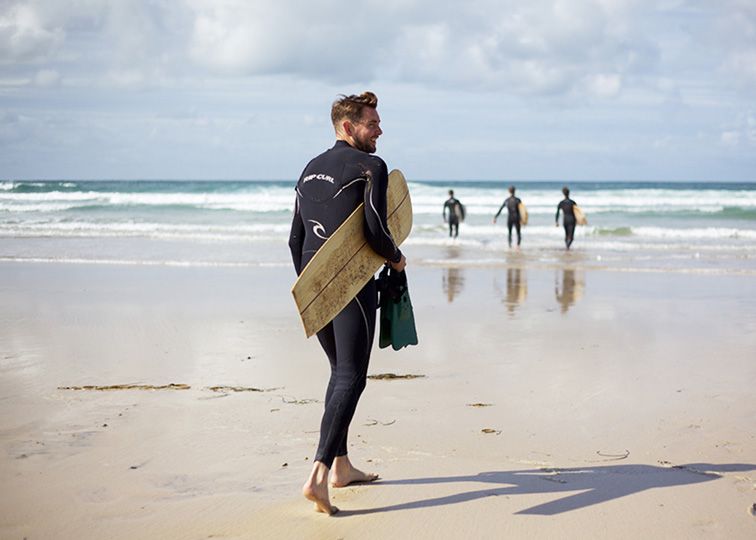 otter bellyboard beach