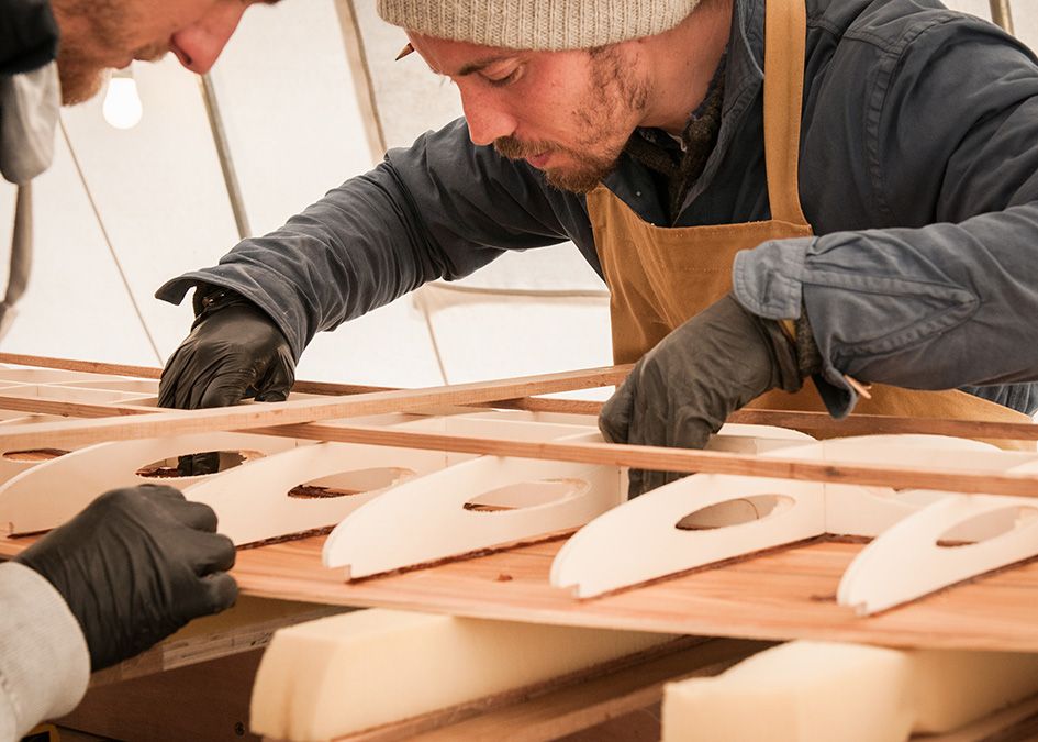 otter wooden surfboard frame