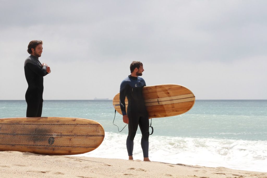 otter wooden surfboard surfers Tone