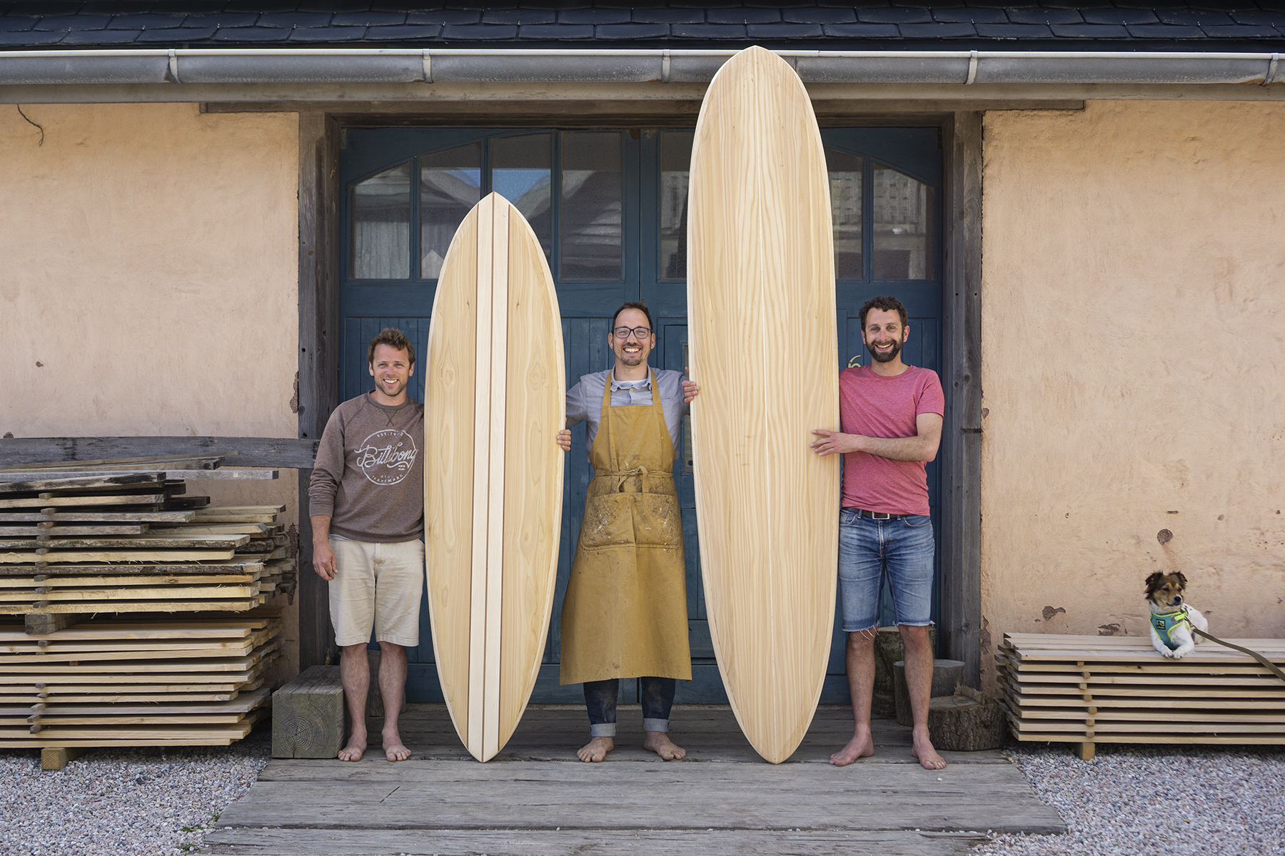 Otter Wooden Surfboard Workshop June 2021 Mike and Jon-Mike James and Jon Group