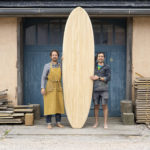 wooden paddleboard workshop course otter blue doors