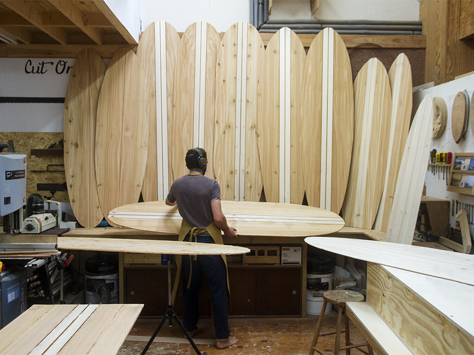 otter surfboards wooden surfboard skin