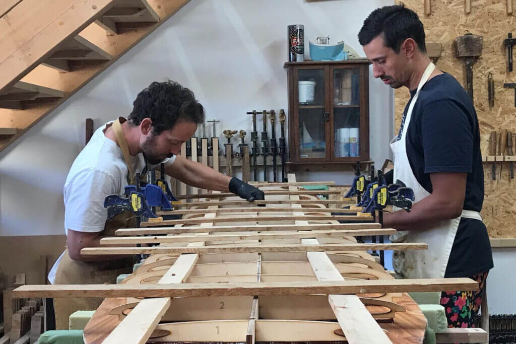 Otter wooden surfboard workshop