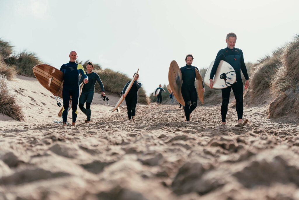 otter wooden surfboards AGM beach