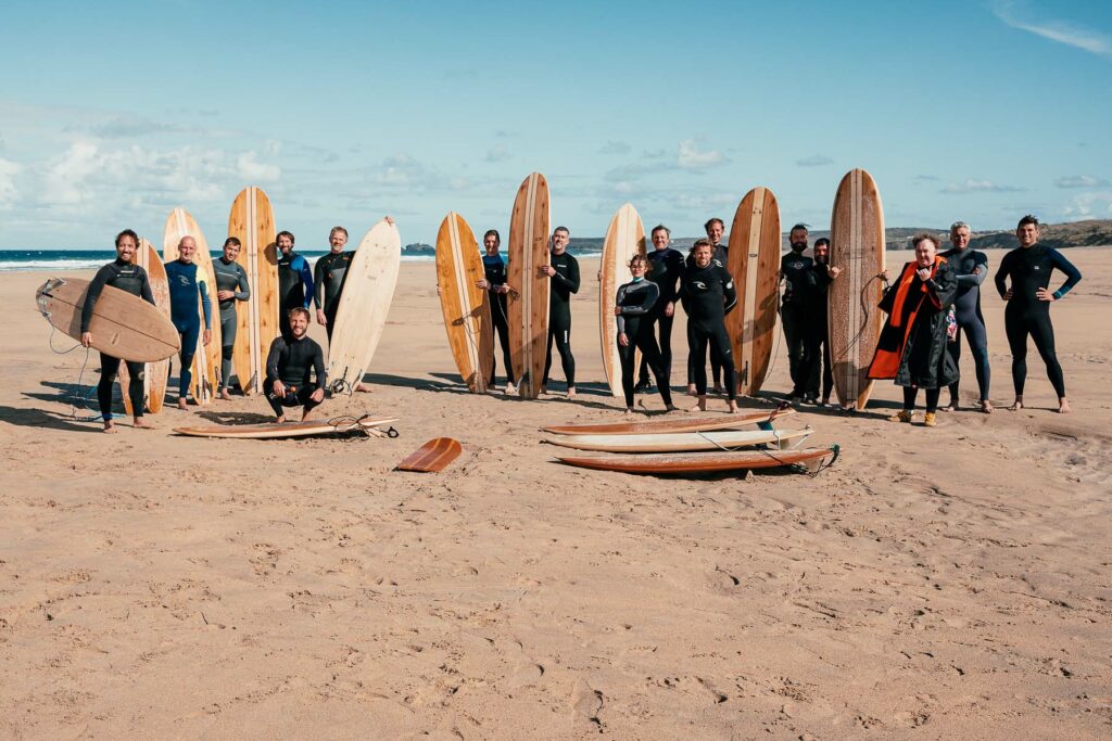 otter wooden surfboards AGM beach