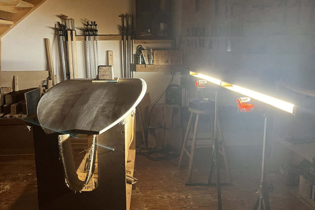 otter wooden surfboards shaping