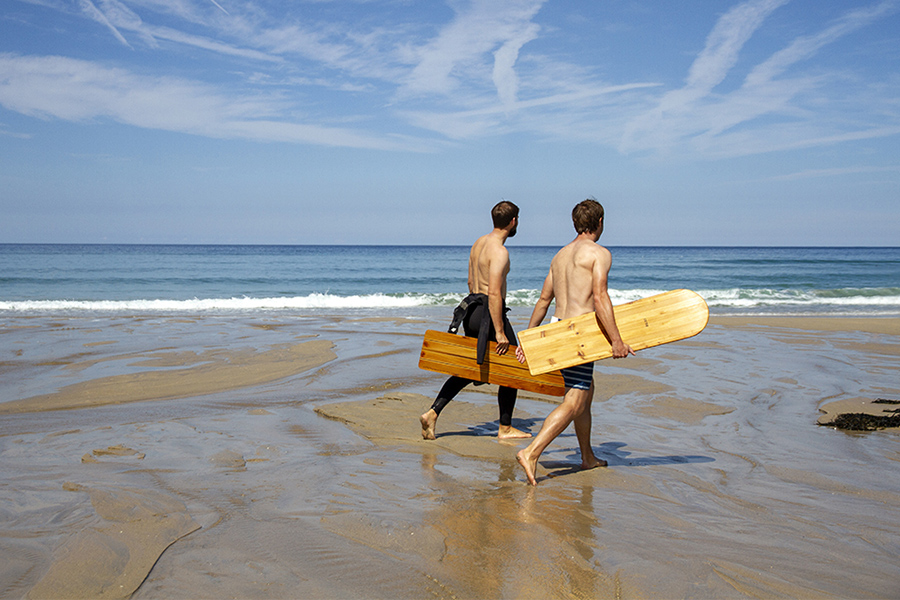 otter surfboards bellyboard beach