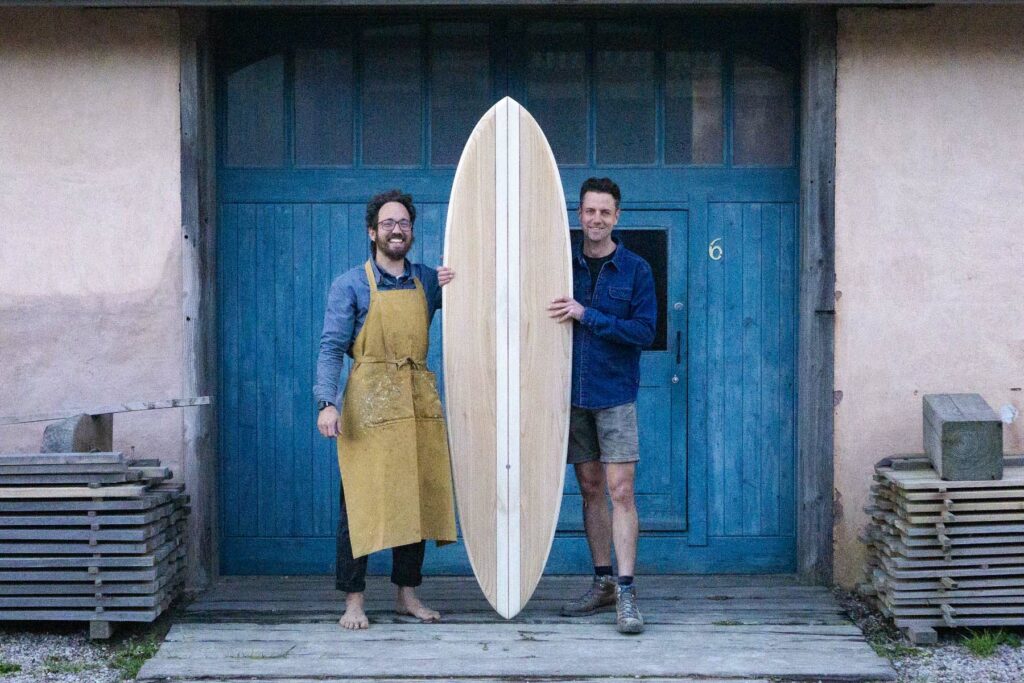 otter wooden surfboards make your own workshop blue doors
