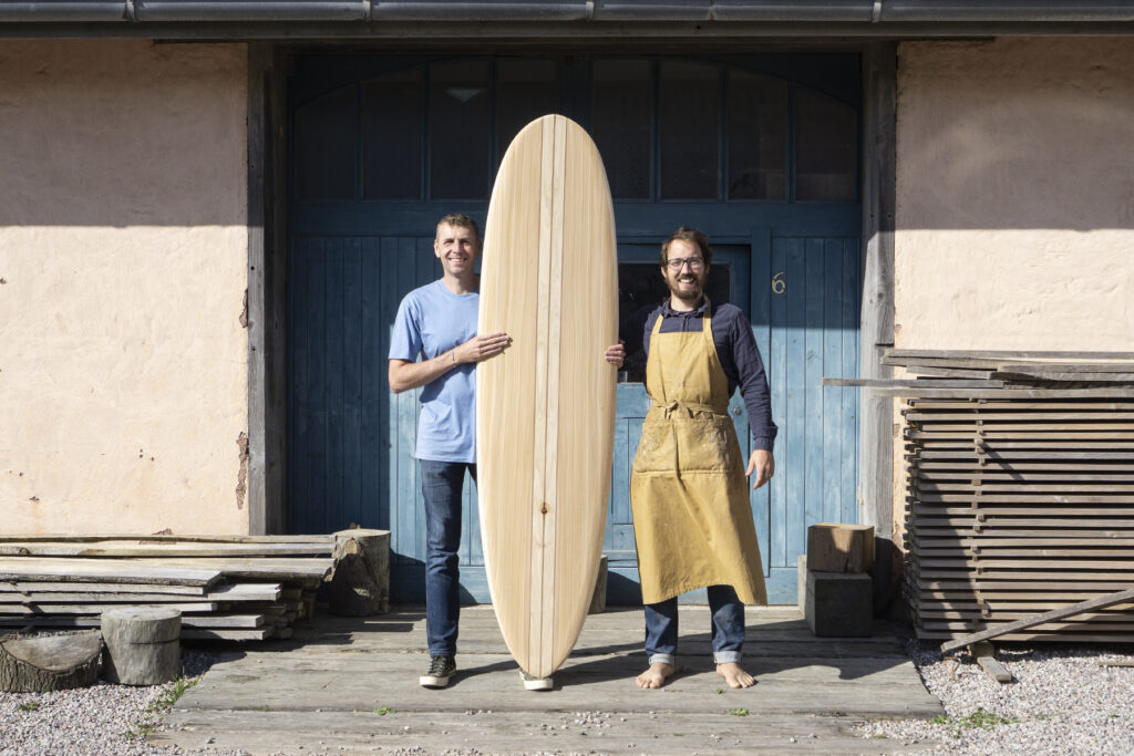 otter wooden surfboard make your own workshop blue doors