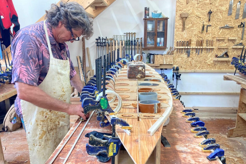 otter wooden surfboard workshop shaping make your own