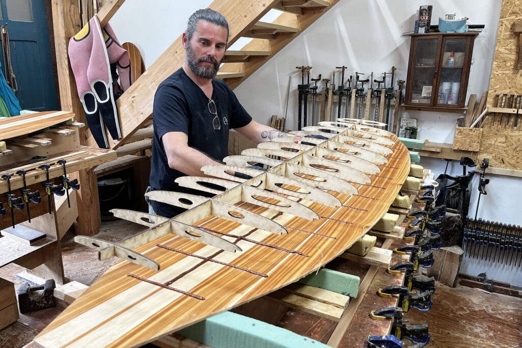 otter wooden surfboard workshop make your own sustainable
