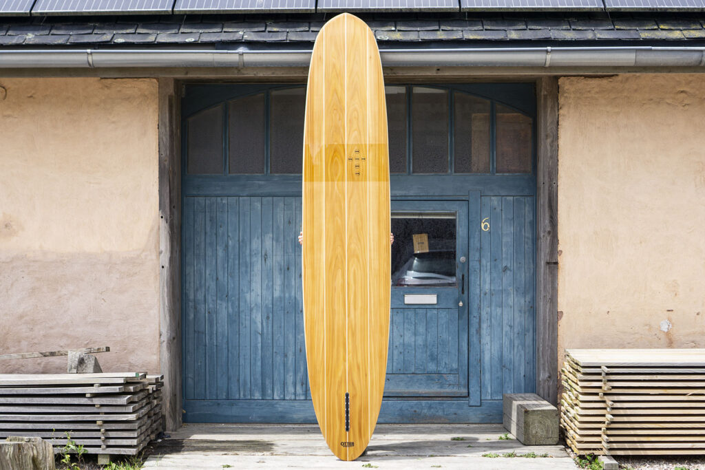 otter sustainable wooden surfboard
