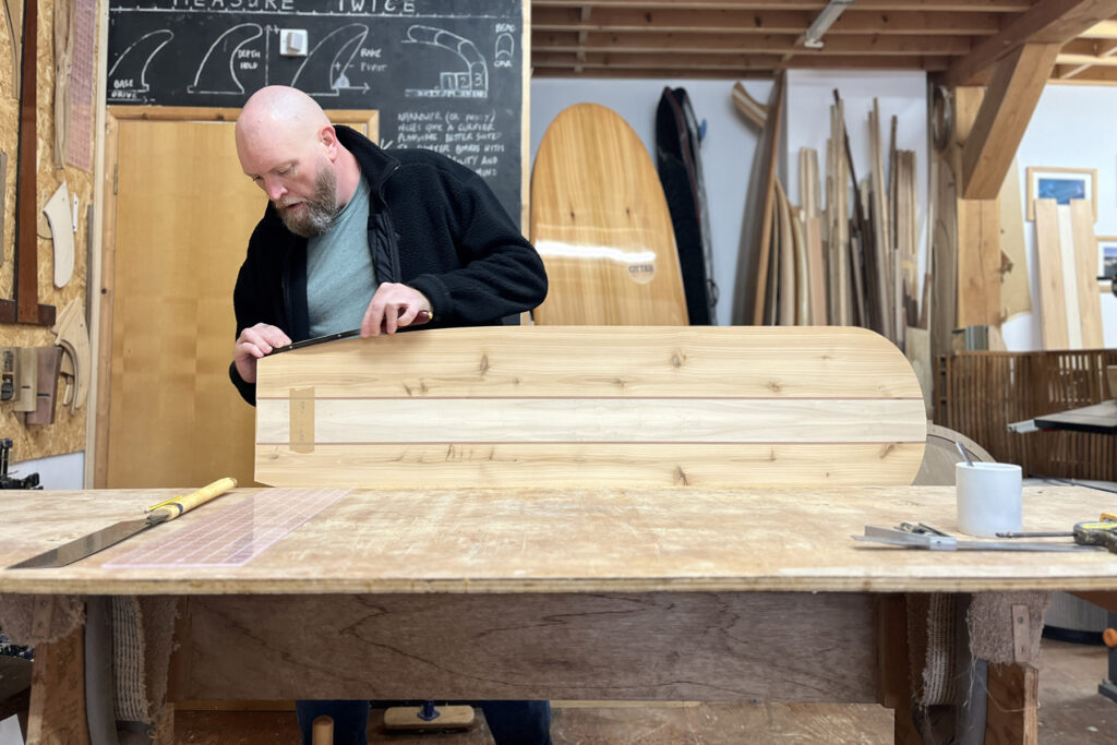 otter surfboards workshop making sustainable wooden wave-craft