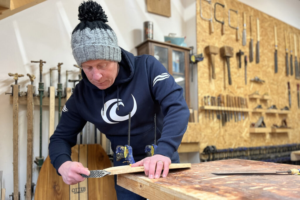 otter surfboards workshop making sustainable wooden wave-craft