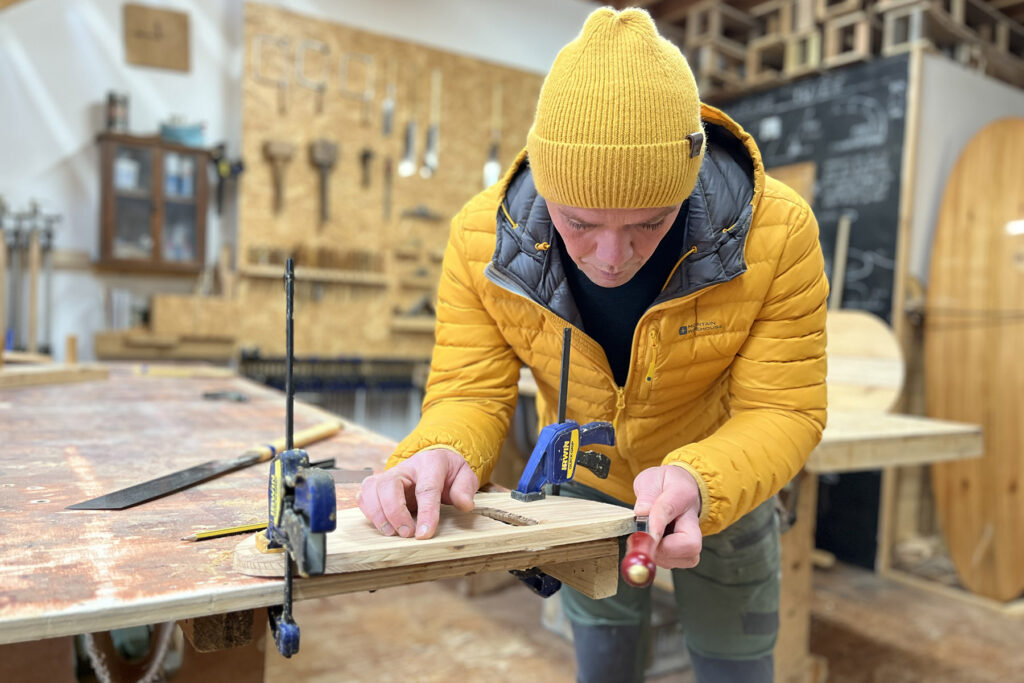 otter surfboards workshop making sustainable wooden wave-craft
