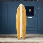 Otter Wooden Surfboard Fish Fetch Blue Door Deck Product