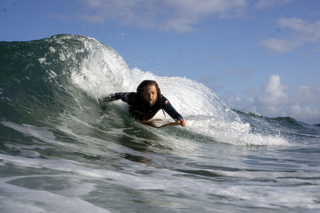 Surfing a sustainable Otter bellyboard