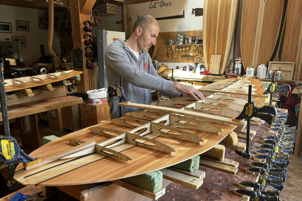 Otter Surfboards make your own sustainable, hollow wooden surfboard