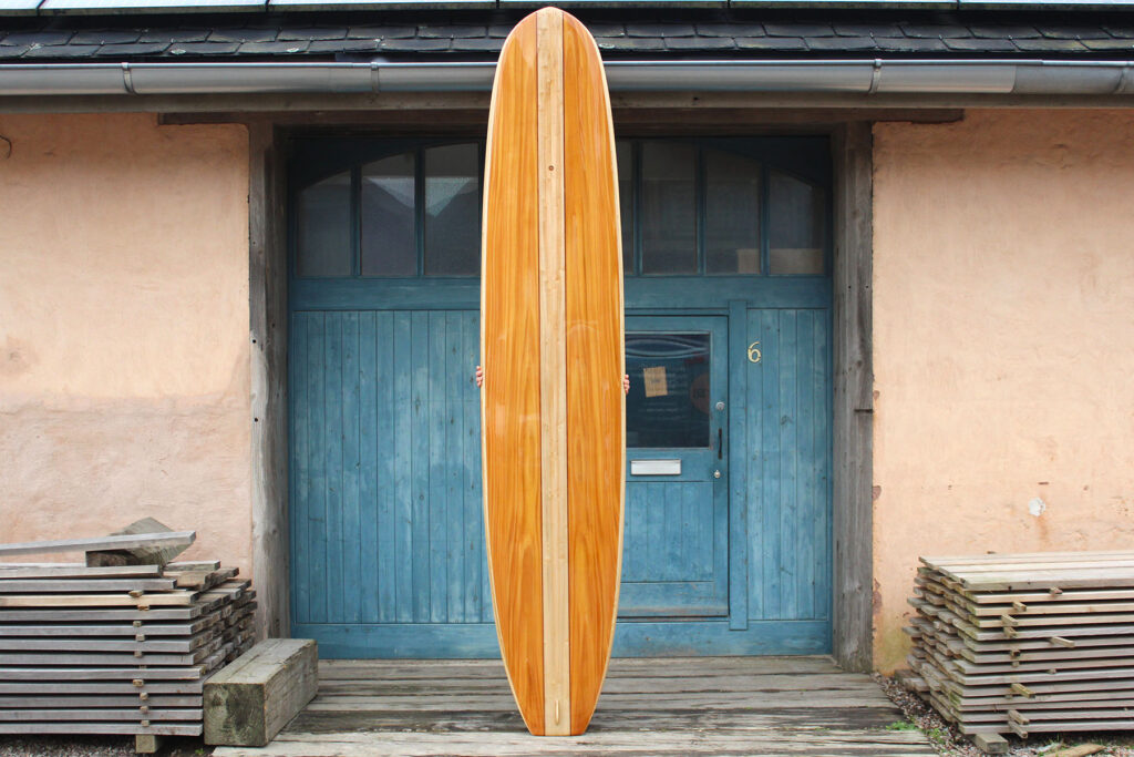 Sustainable, hollow wooden surfboard by Otter Surfboards